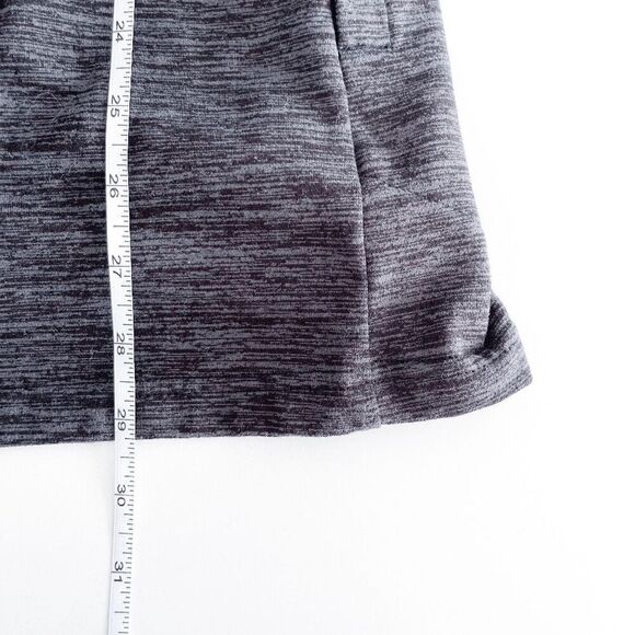 Nola Women's Heathered Draped Neck Open Front Knit Cardigan Gray Black Size 22 - Picture 7 of 7